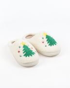 Women's Christmas Reindeer Plush Slippers – Cozy Soft Fleece Indoor House Shoes