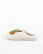 Women's Christmas Reindeer Plush Slippers – Soft Cozy Indoor House Shoes
